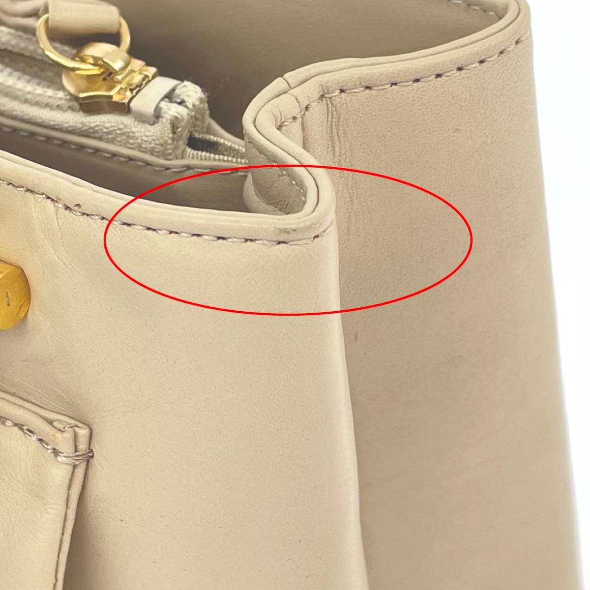 HIROKO KOSHINO Handbag in good condition, leather/gold hardware, 2WAY, beige, for women 8