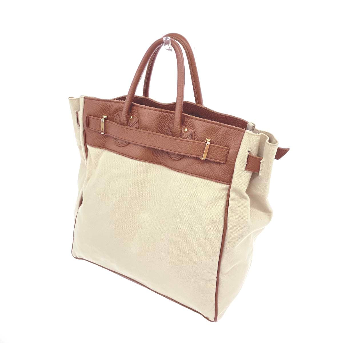 YOUNG & OLSEN The DRYGOODS STORE Young and Olsen / Tote Bag Good Condition Canvas × Leather Brown Ladies 3