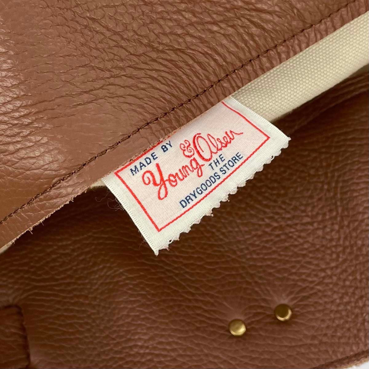 YOUNG & OLSEN The DRYGOODS STORE Young and Olsen / Tote Bag Good Condition Canvas × Leather Brown Ladies 6