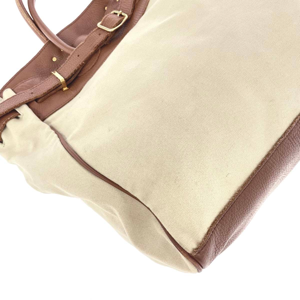 YOUNG & OLSEN The DRYGOODS STORE Young and Olsen / Tote Bag Good Condition Canvas × Leather Brown Ladies 8