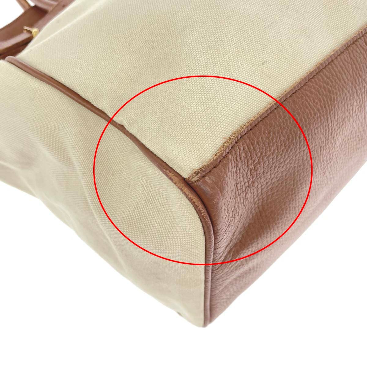 YOUNG & OLSEN The DRYGOODS STORE Young and Olsen / Tote Bag Good Condition Canvas × Leather Brown Ladies 9