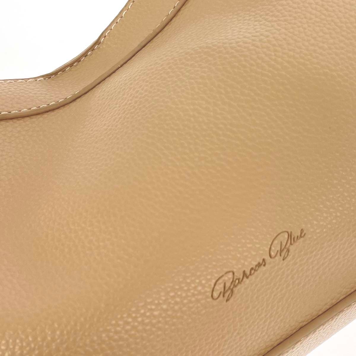 BarcosBlue Balcos Blue 2WAY Tote Bag PU Leather Beige Women's 5