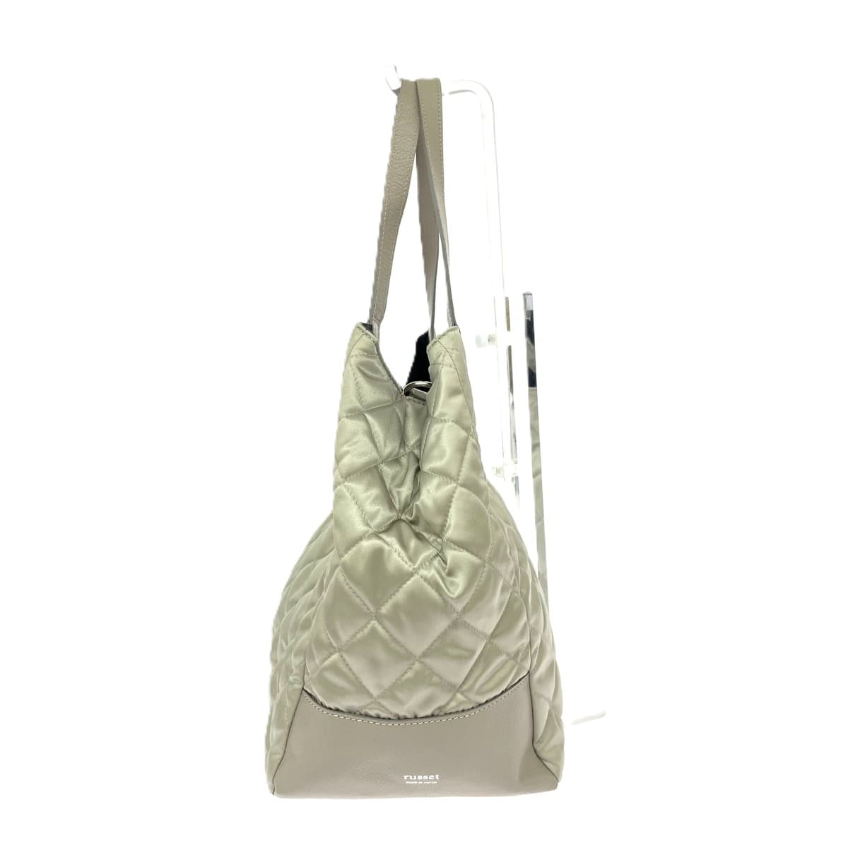 russet Lattice Quilted Tote Bag Quilted/Cloud Nylon Gray Women's 2