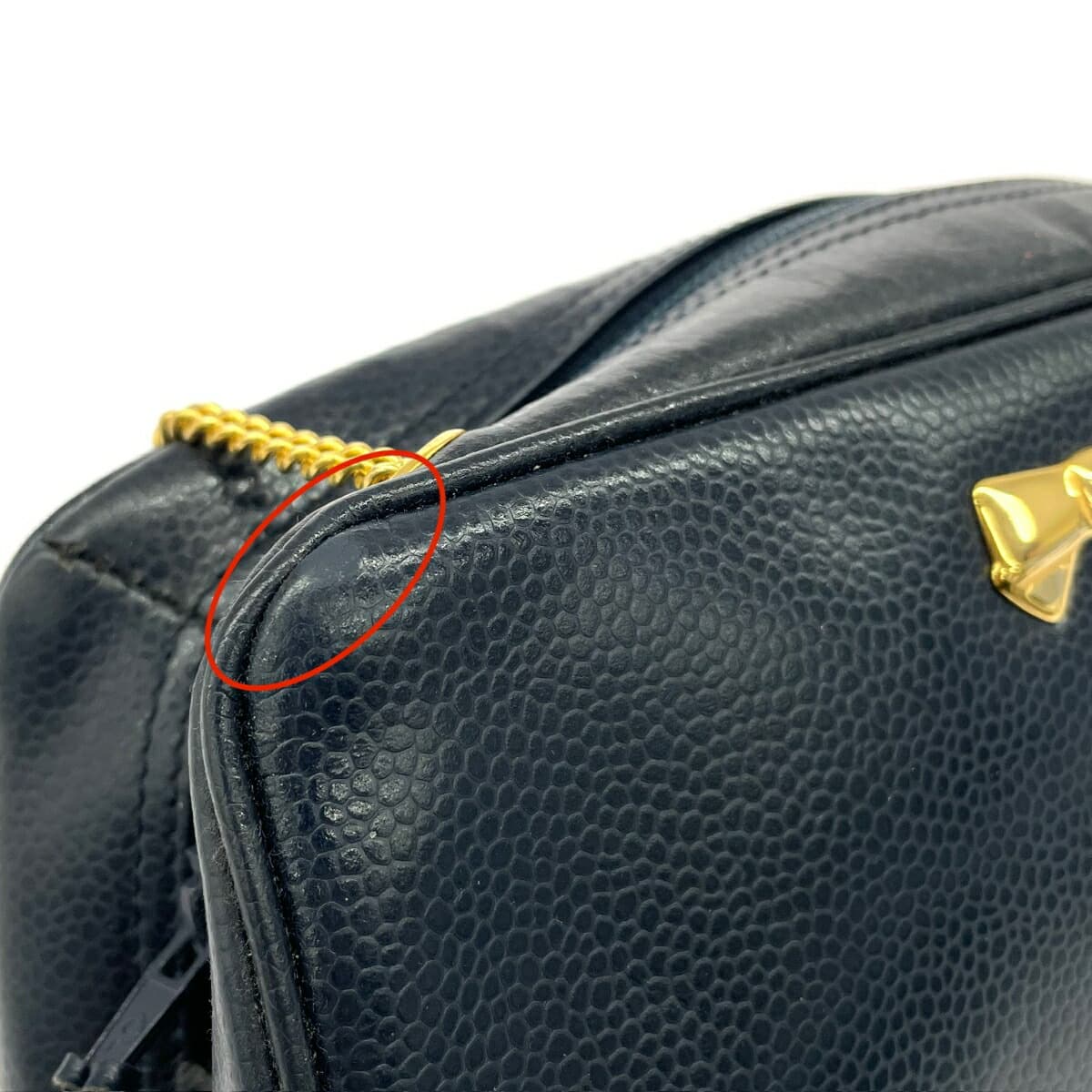 NINA RICCI Chain Mini Shoulder Bag NR Ribbon/PVC Navy Women's 8