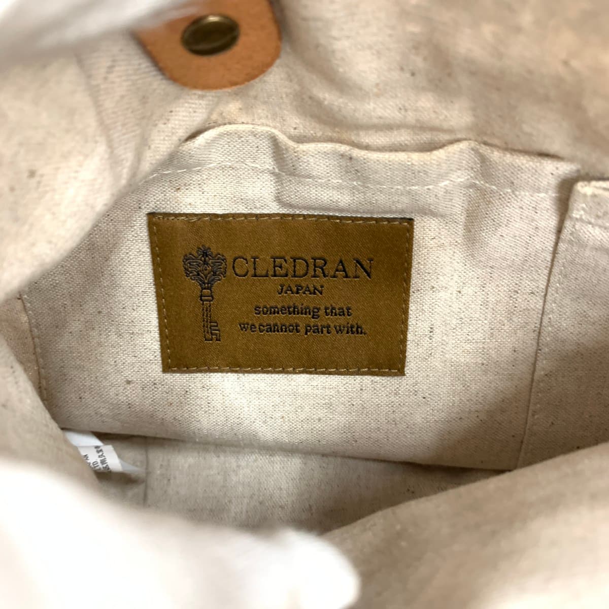 CLEDRAN Cledran Basket Bag Leather Handle Beige Women's 7