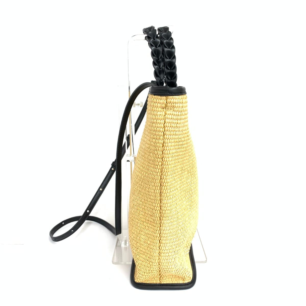 TREASURE TOPKAPI 2WAY Bag Good Condition Woven Handle Beige Ladies 2