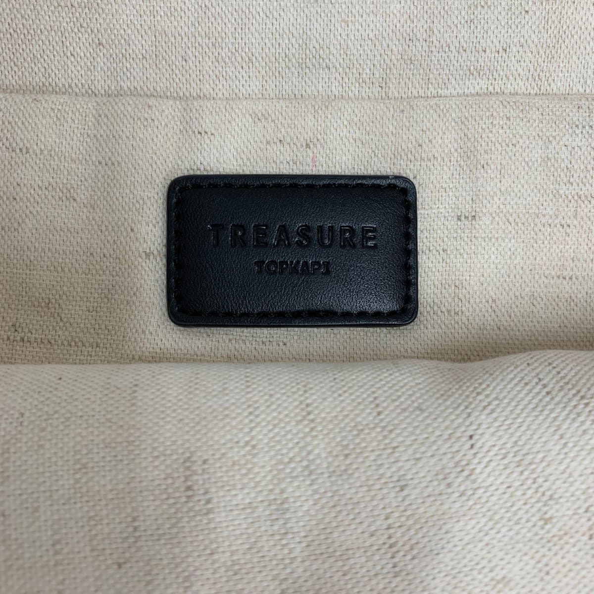 TREASURE TOPKAPI 2WAY Bag Good Condition Woven Handle Beige Ladies 7