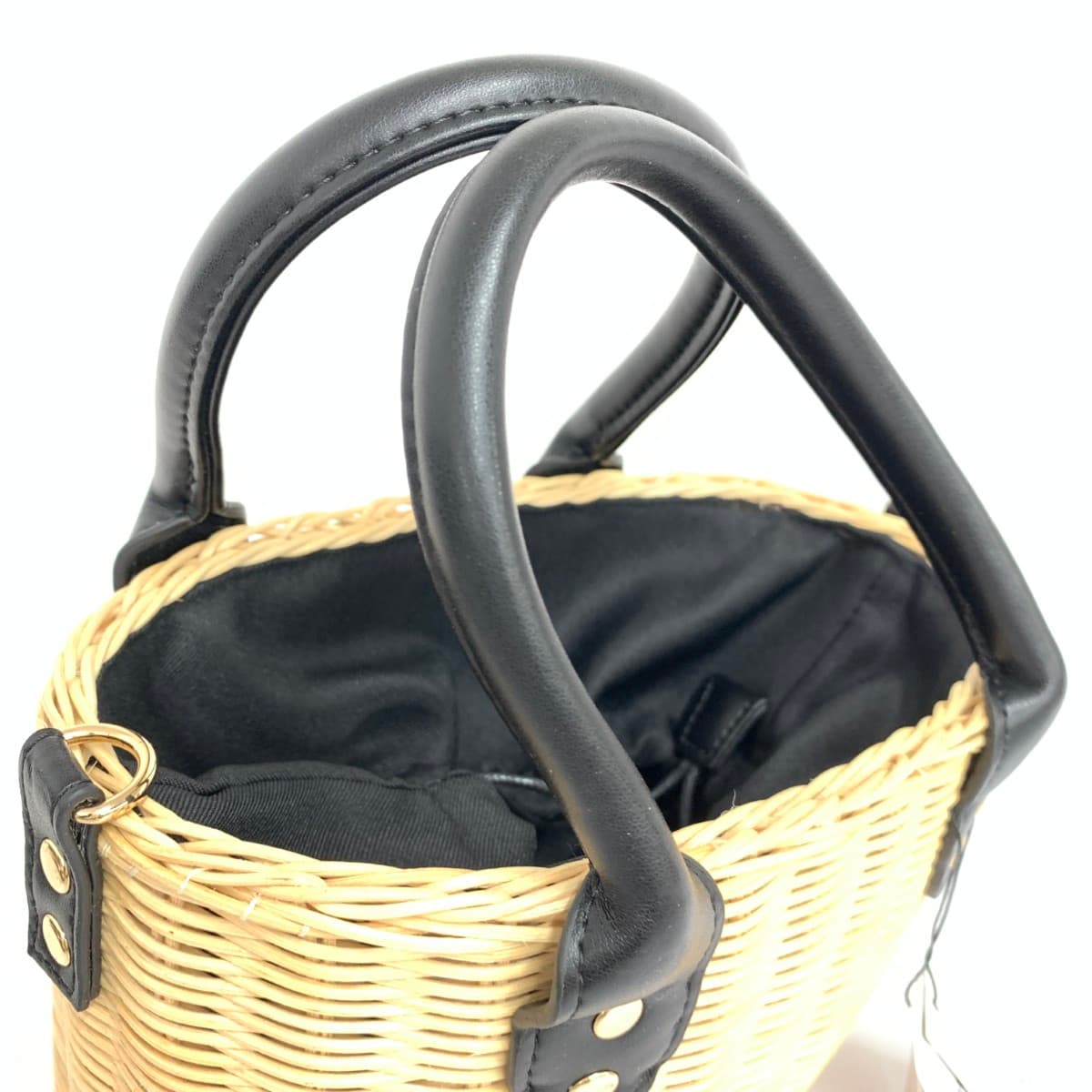 MARY QUANT Rattan Casime Daisy 2WAY Mini Tote Unused Item Beige Ladies 4