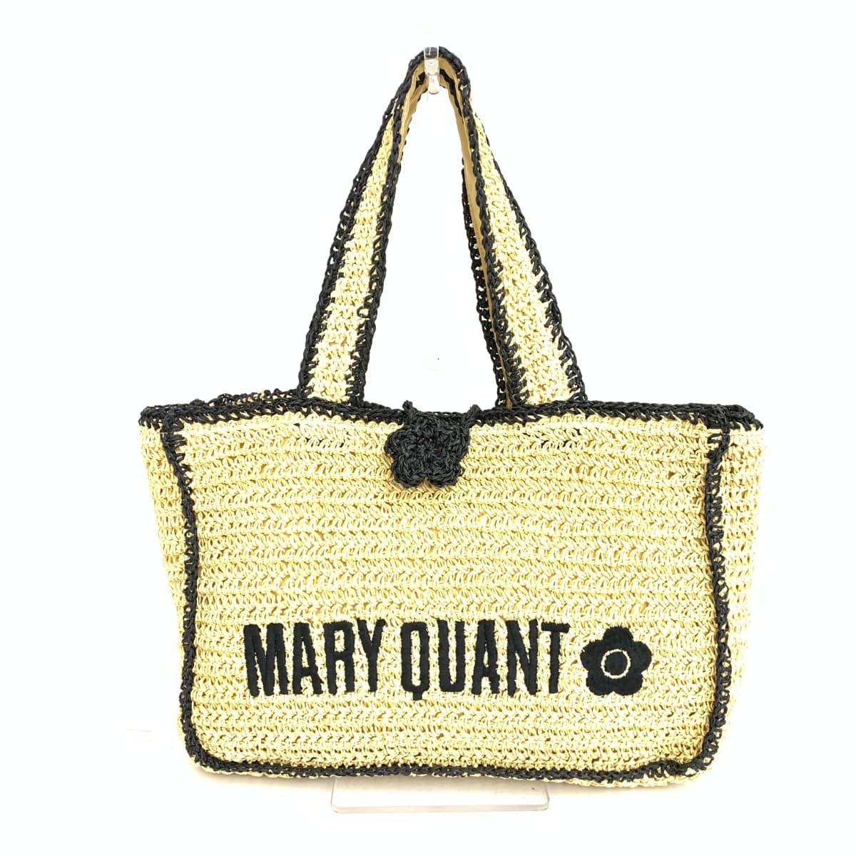 Lily Brown Raffia Tote Basket Bag in Excellent Condition Logo Beige Women's