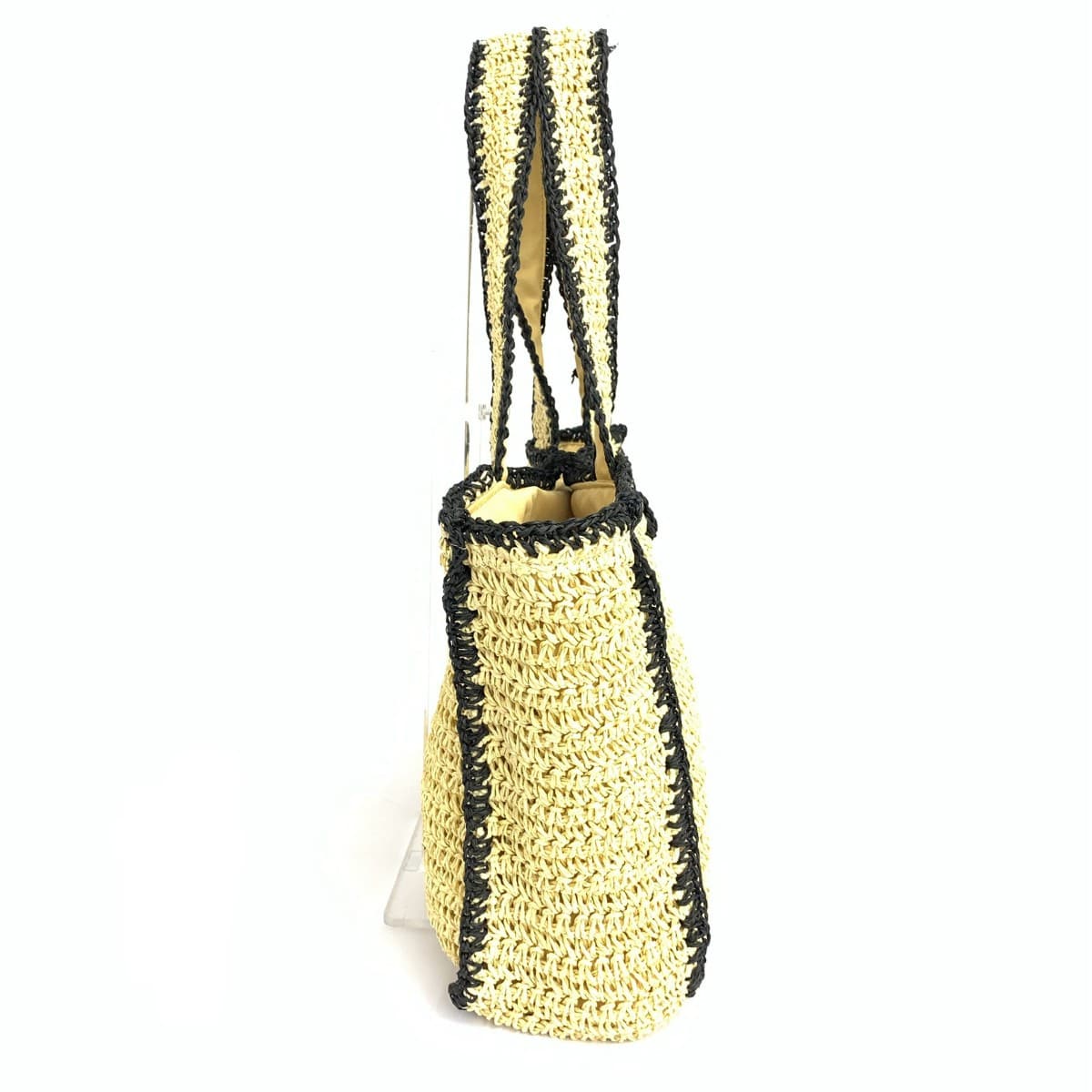 Lily Brown Raffia Tote Basket Bag in Excellent Condition Logo Beige Women's 2