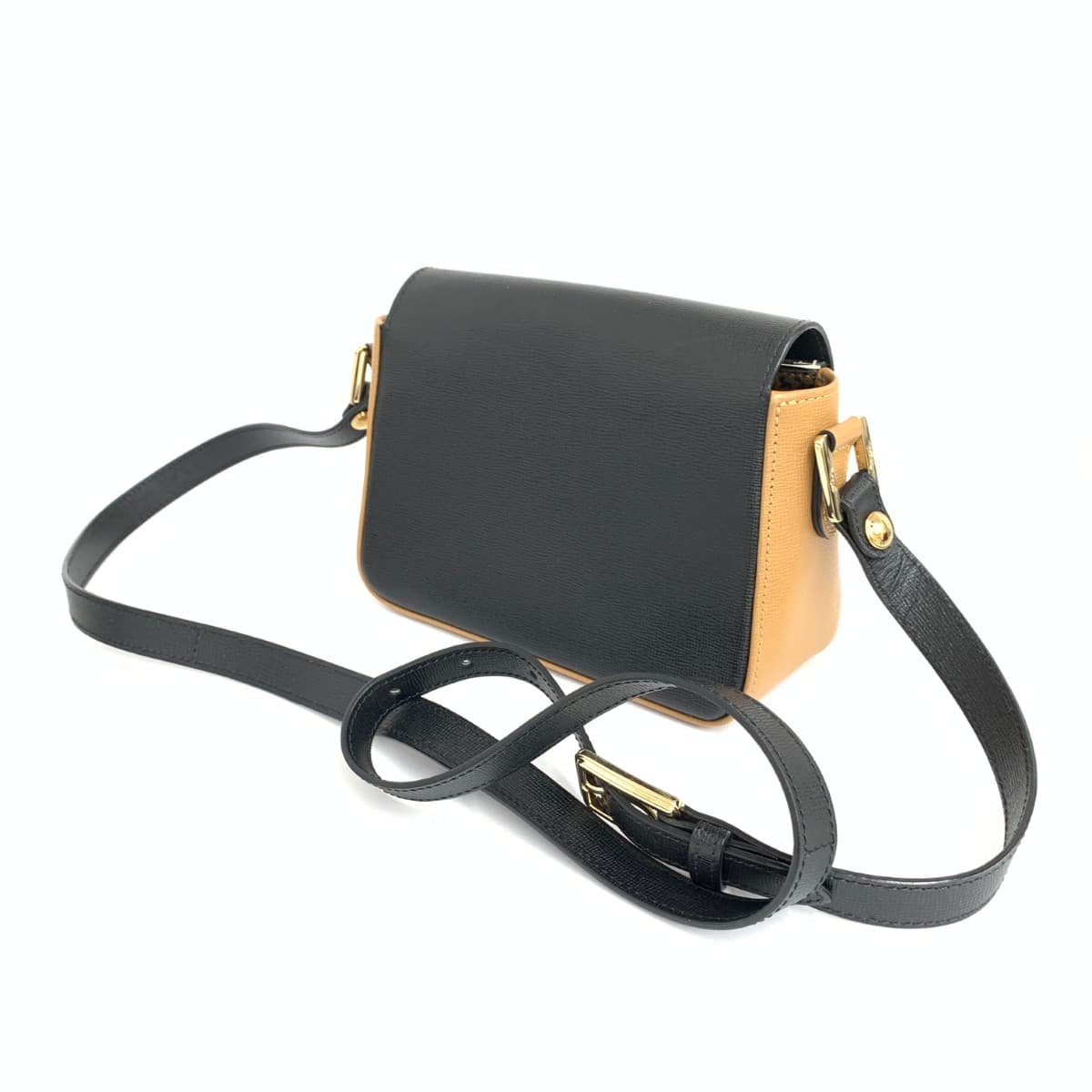 LONGCHAMP Le Pliage Élite in good condition, leather, black/white/brown for women 3