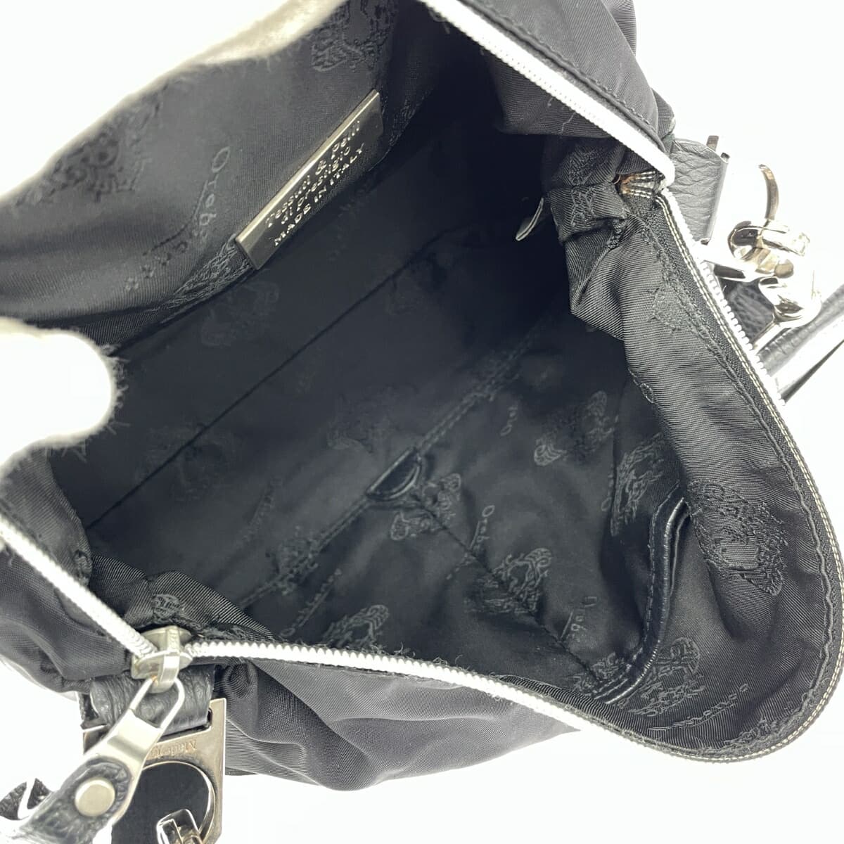 Orobianco shoulder bag in good condition, nylon, black, for men 6
