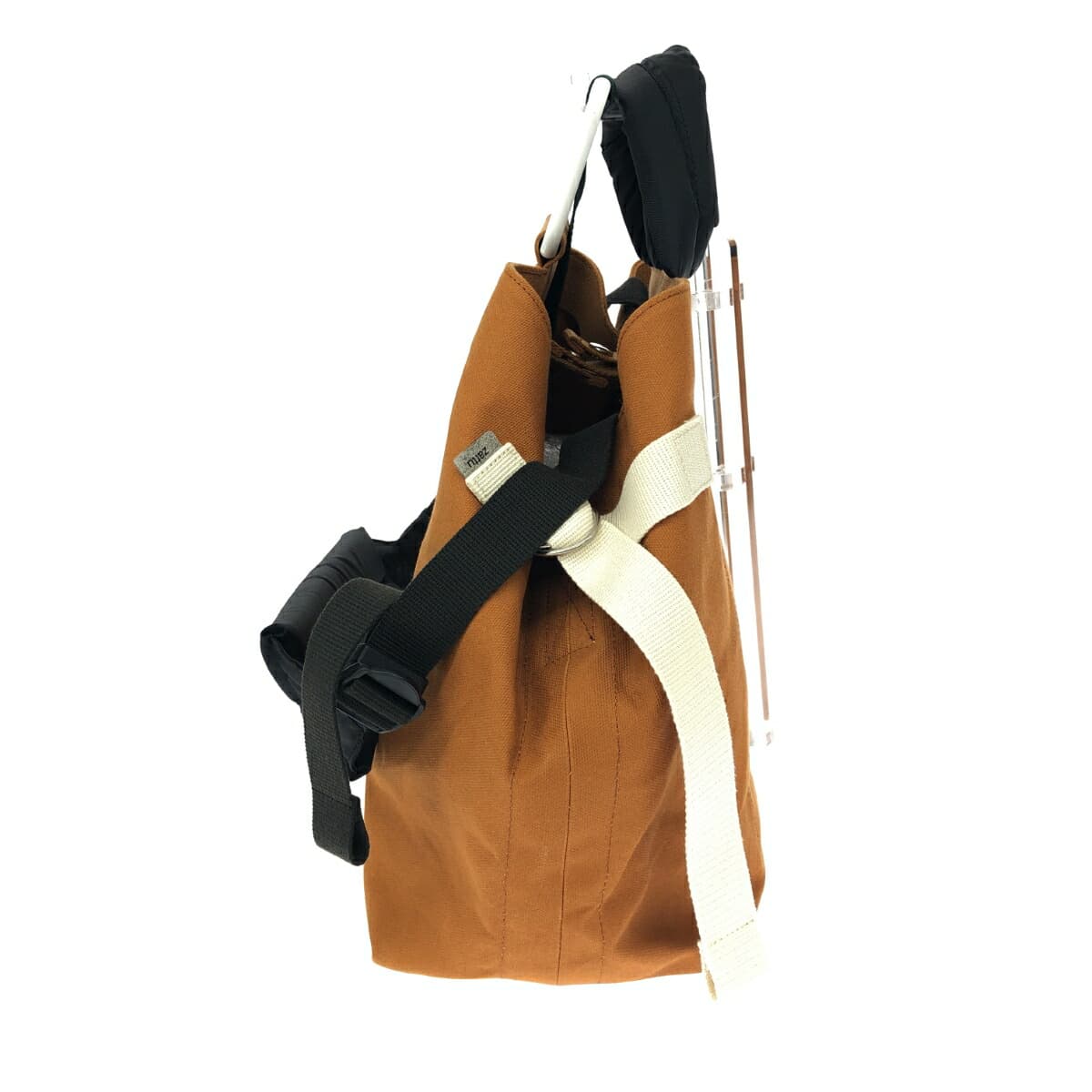 zattu That's 2WAY bag in good condition, canvas, brown, unisex 2