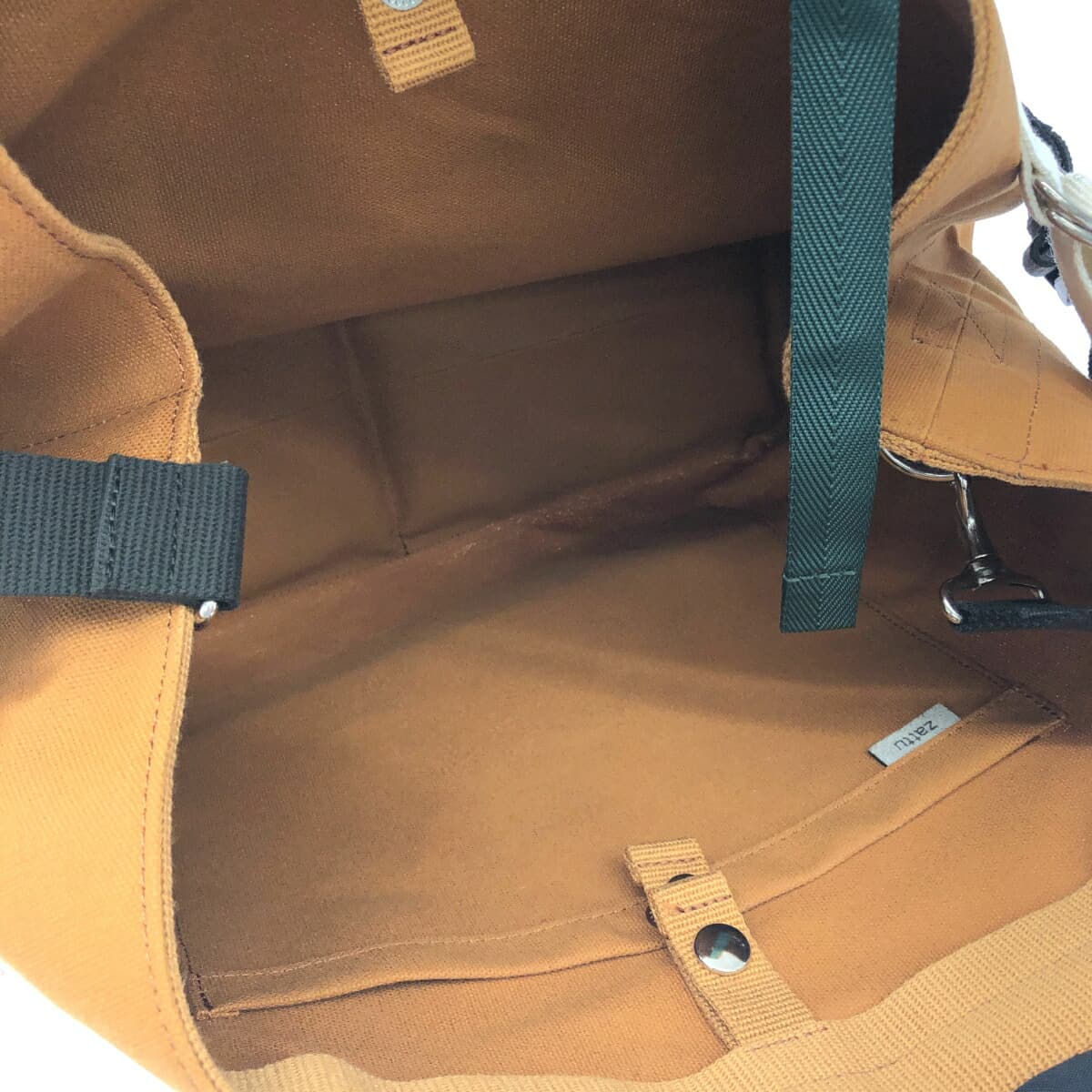 zattu That's 2WAY bag in good condition, canvas, brown, unisex 5