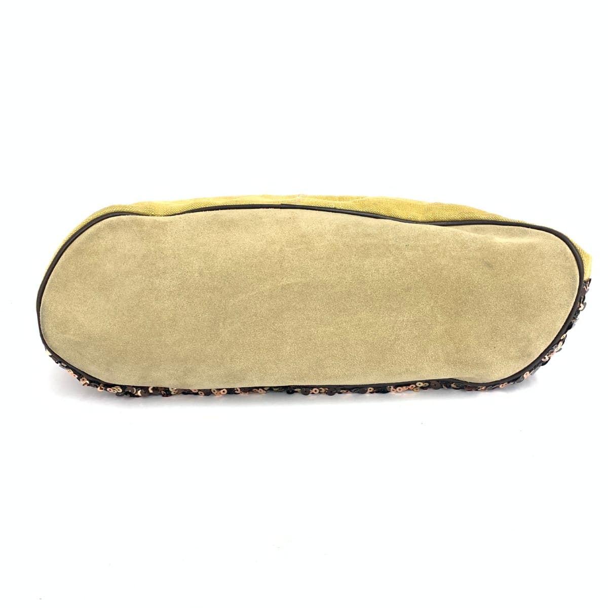 Derekoze Tote Bag Italy Post Office Collection Bag Remake Sequin Suede Yellow Women's 5