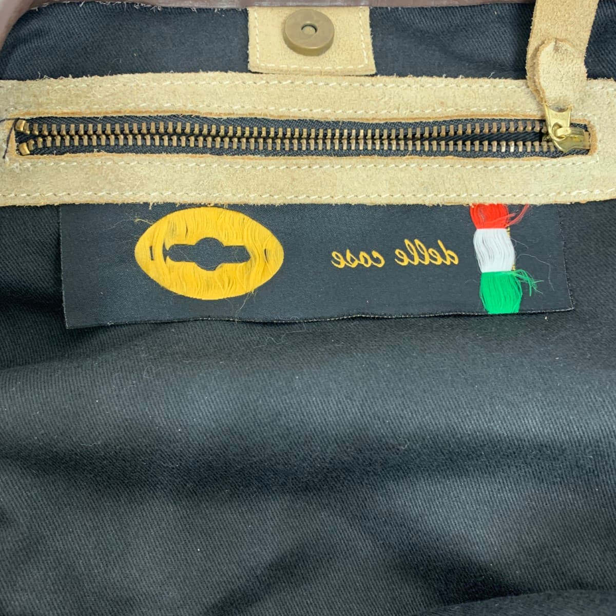 Derekoze Tote Bag Italy Post Office Collection Bag Remake Sequin Suede Yellow Women's 8