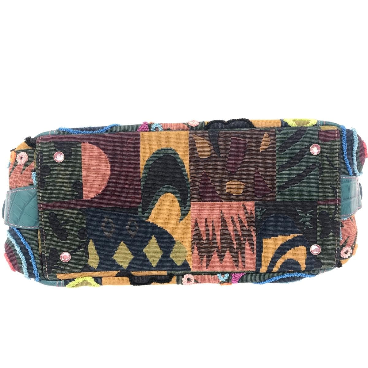 Think Bee tote bag in good condition, embroidered design, multicolor, ladies' 6