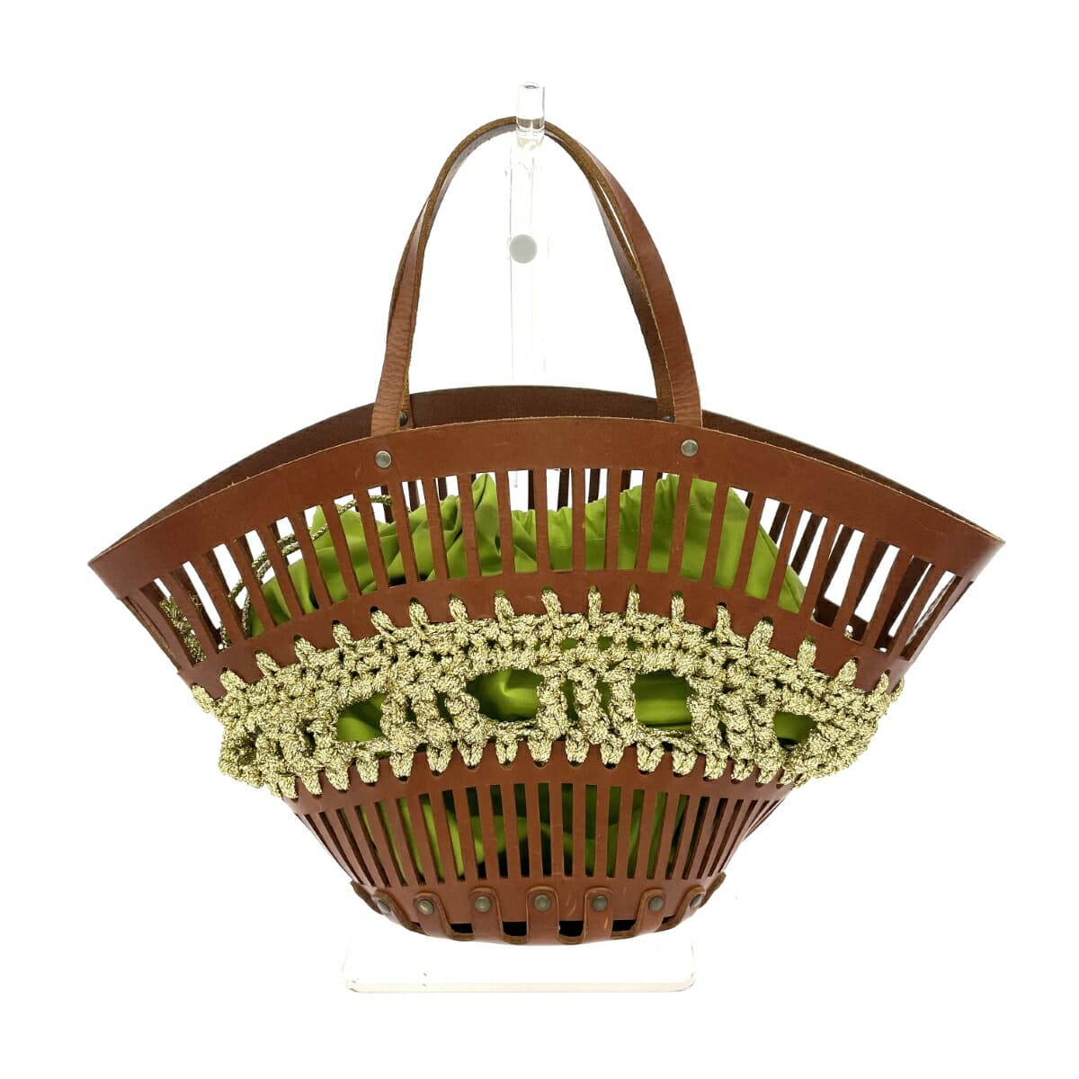 GABRIELA VLAD Gabriela Vlad Basket Bag Punching Leather Brown Women's