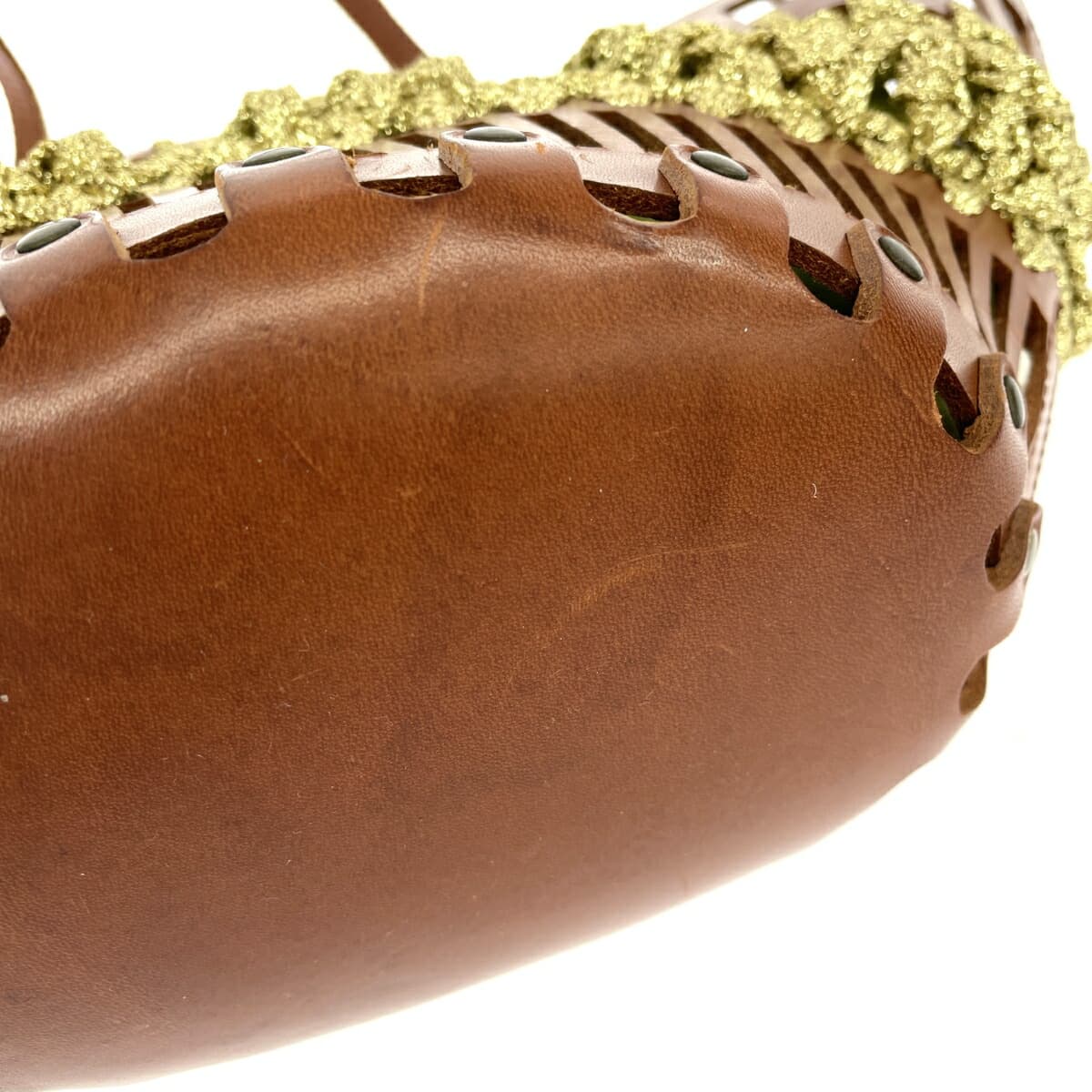 GABRIELA VLAD Gabriela Vlad Basket Bag Punching Leather Brown Women's 10