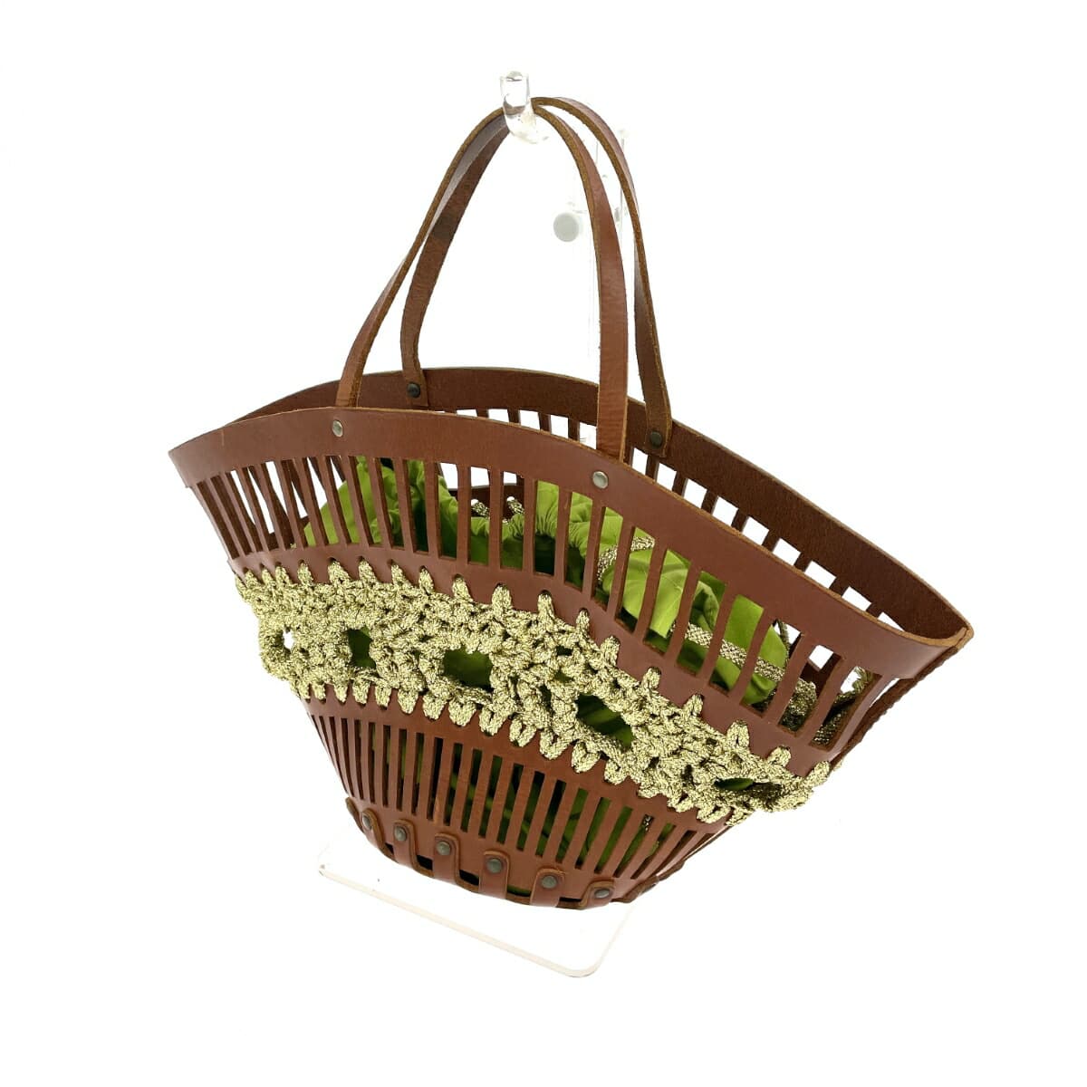 GABRIELA VLAD Gabriela Vlad Basket Bag Punching Leather Brown Women's 3