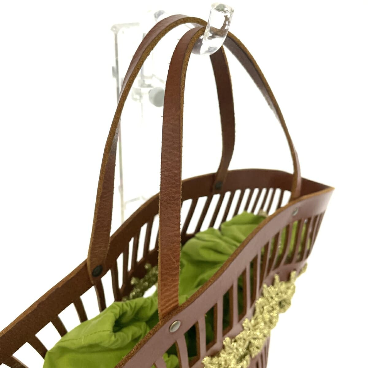 GABRIELA VLAD Gabriela Vlad Basket Bag Punching Leather Brown Women's 4