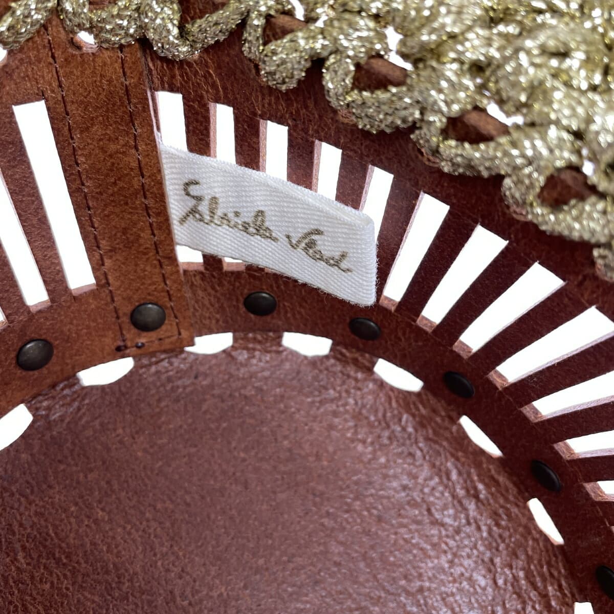 GABRIELA VLAD Gabriela Vlad Basket Bag Punching Leather Brown Women's 7