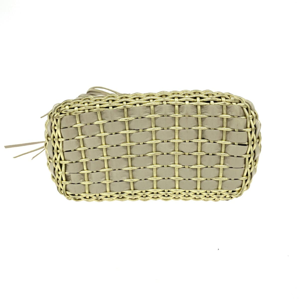 GRETA Greta Handbag Leather Intrecciato Gold Color Women's 5