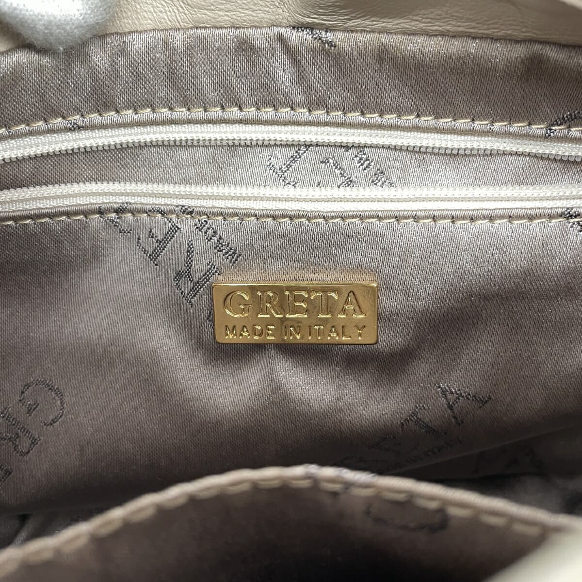 GRETA Greta Handbag Leather Intrecciato Gold Color Women's 8