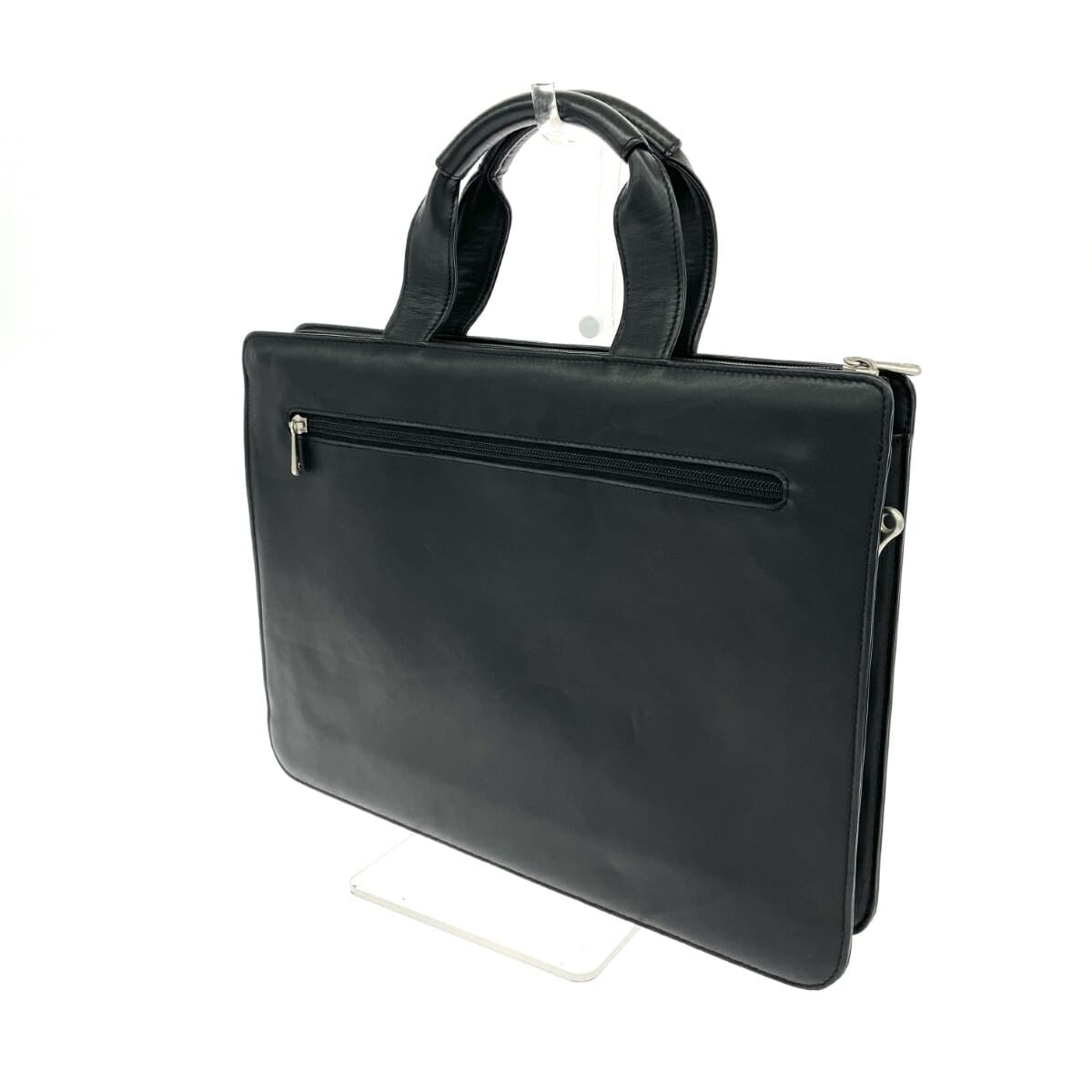 Pierre Cardin 2WAY Business Bag - All Leather - Black - Men's 3