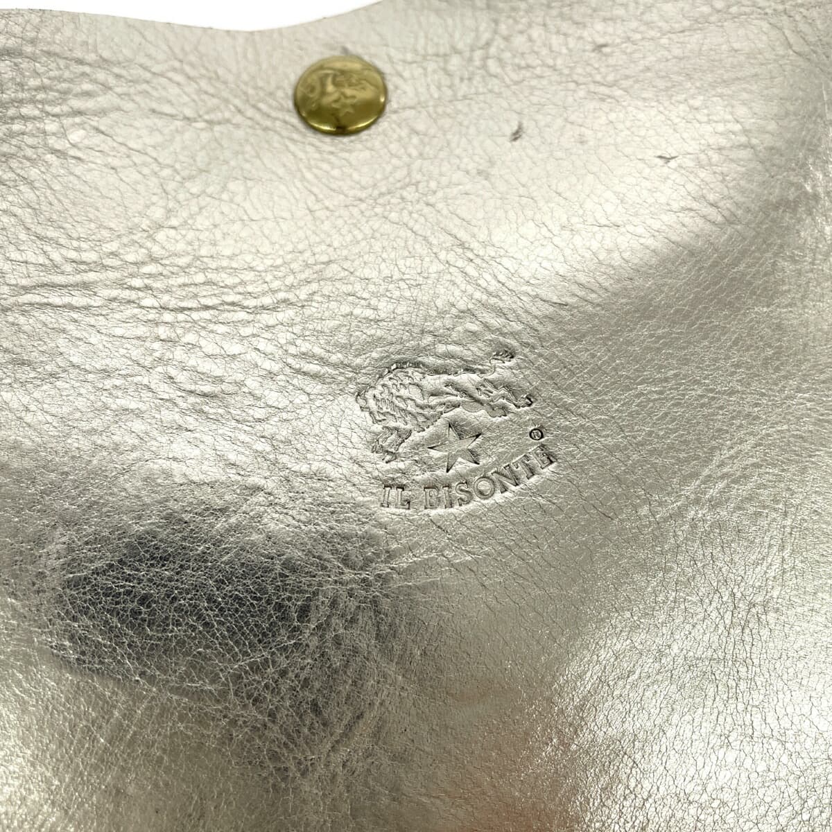 IL BISONTE Metallic Leather Shoulder Bag Gold Color for Women 5