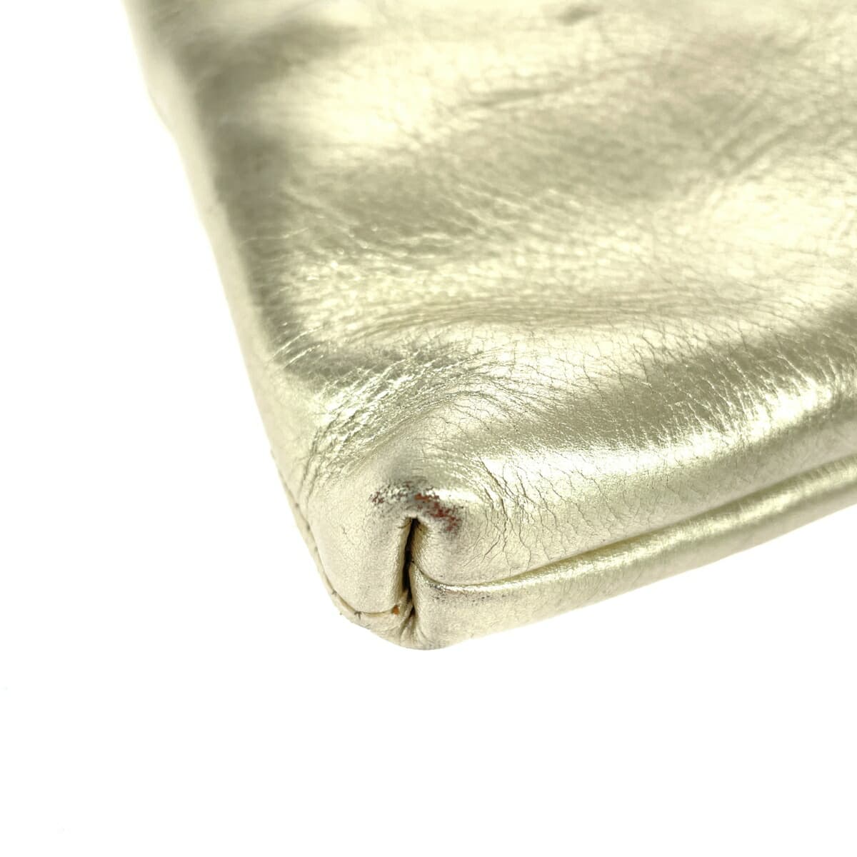 IL BISONTE Metallic Leather Shoulder Bag Gold Color for Women 9