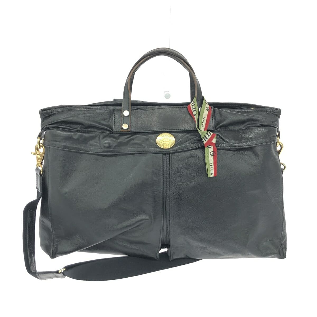 Orobianco 2WAY Bag Leather Black Men's