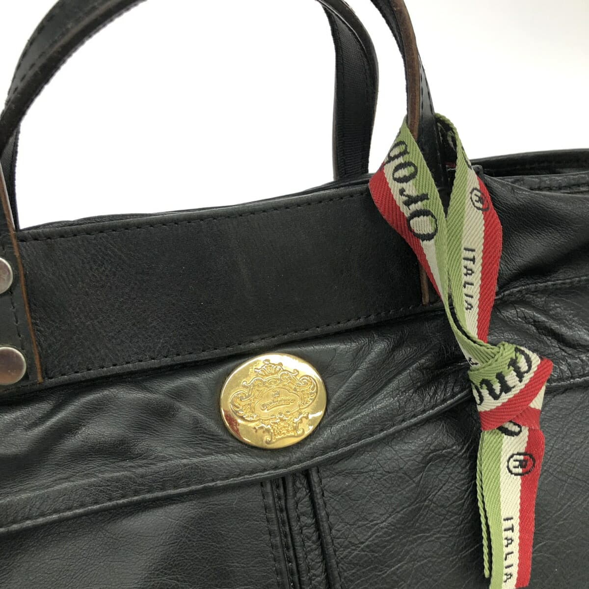 Orobianco 2WAY Bag Leather Black Men's 5