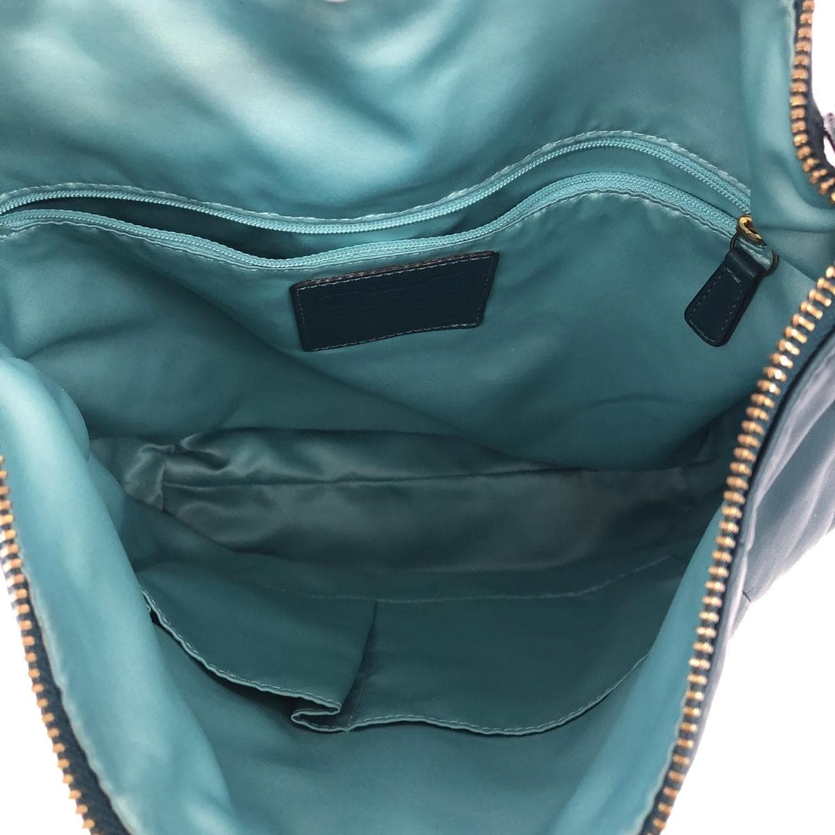 COACH 2WAY Shoulder Bag Leather/Emerald Blue 14783 Blue 5