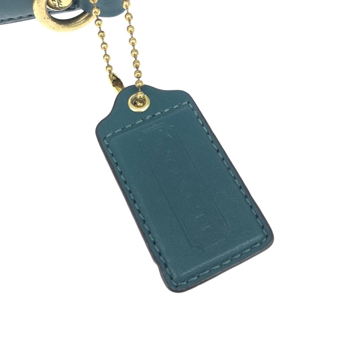 COACH 2WAY Shoulder Bag Leather/Emerald Blue 14783 Blue 7