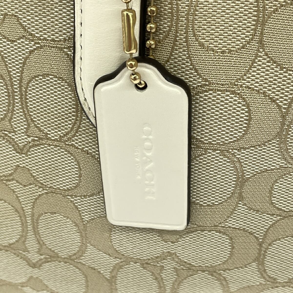 COACH Zip Top Tote Bag Unused Item Signature/Jacquard/Beige F29210 Beige 7