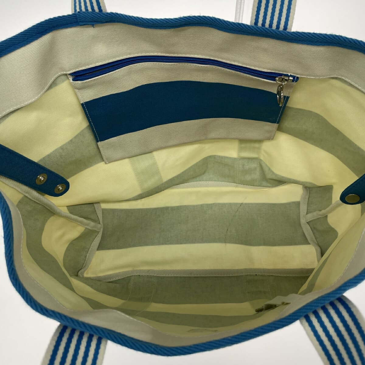 LACOSTE Tote Bag Canvas/Stripe Multicolor Unisex 4