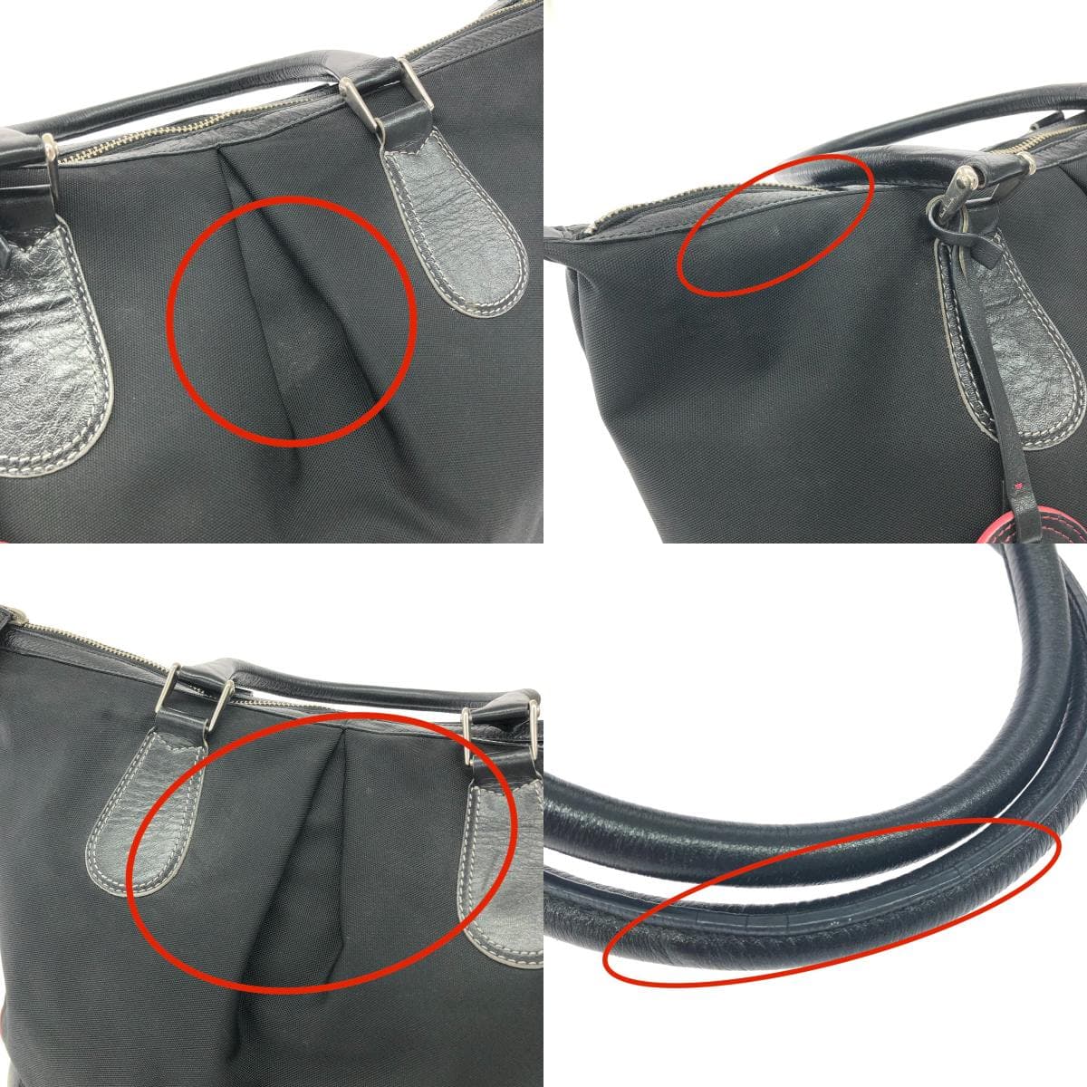 Paul Smith tote bag/business bag nylon × leather black unisex 8