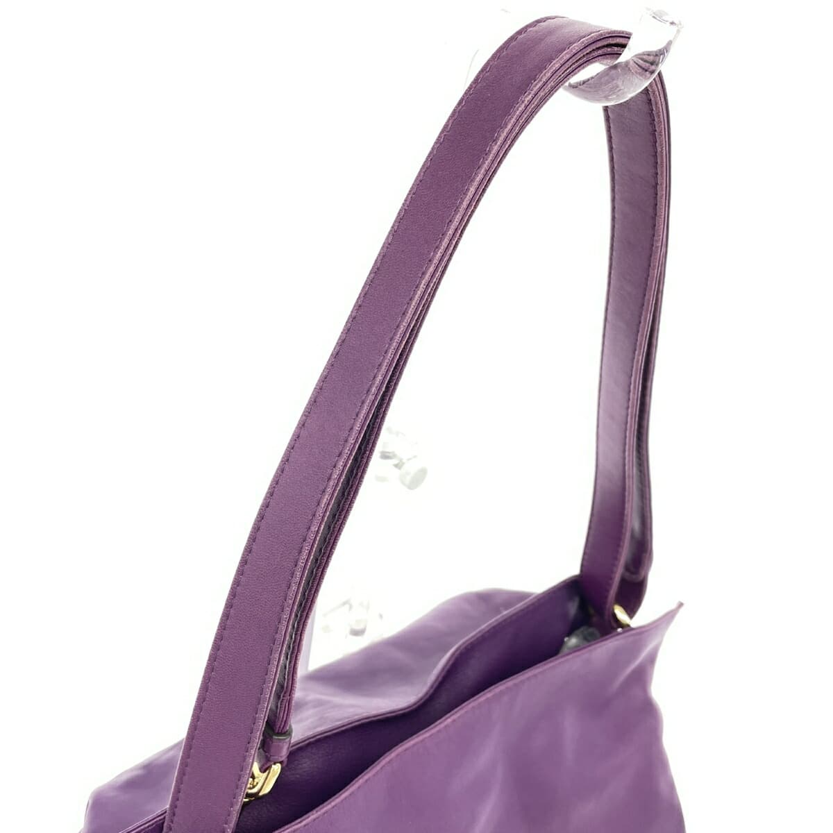 LOEWE Flamenco Leather Fringe Old Model Purple Ladies 4