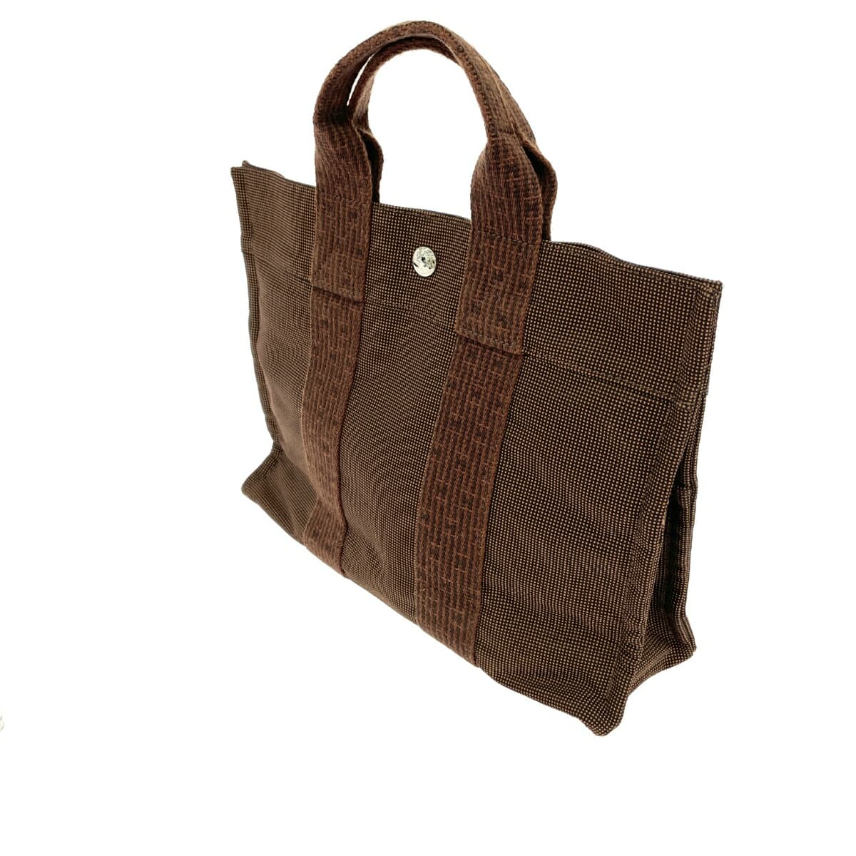HERMES Hermès Tote Bag PM Aile Line Good Condition Canvas Brown Unisex 3