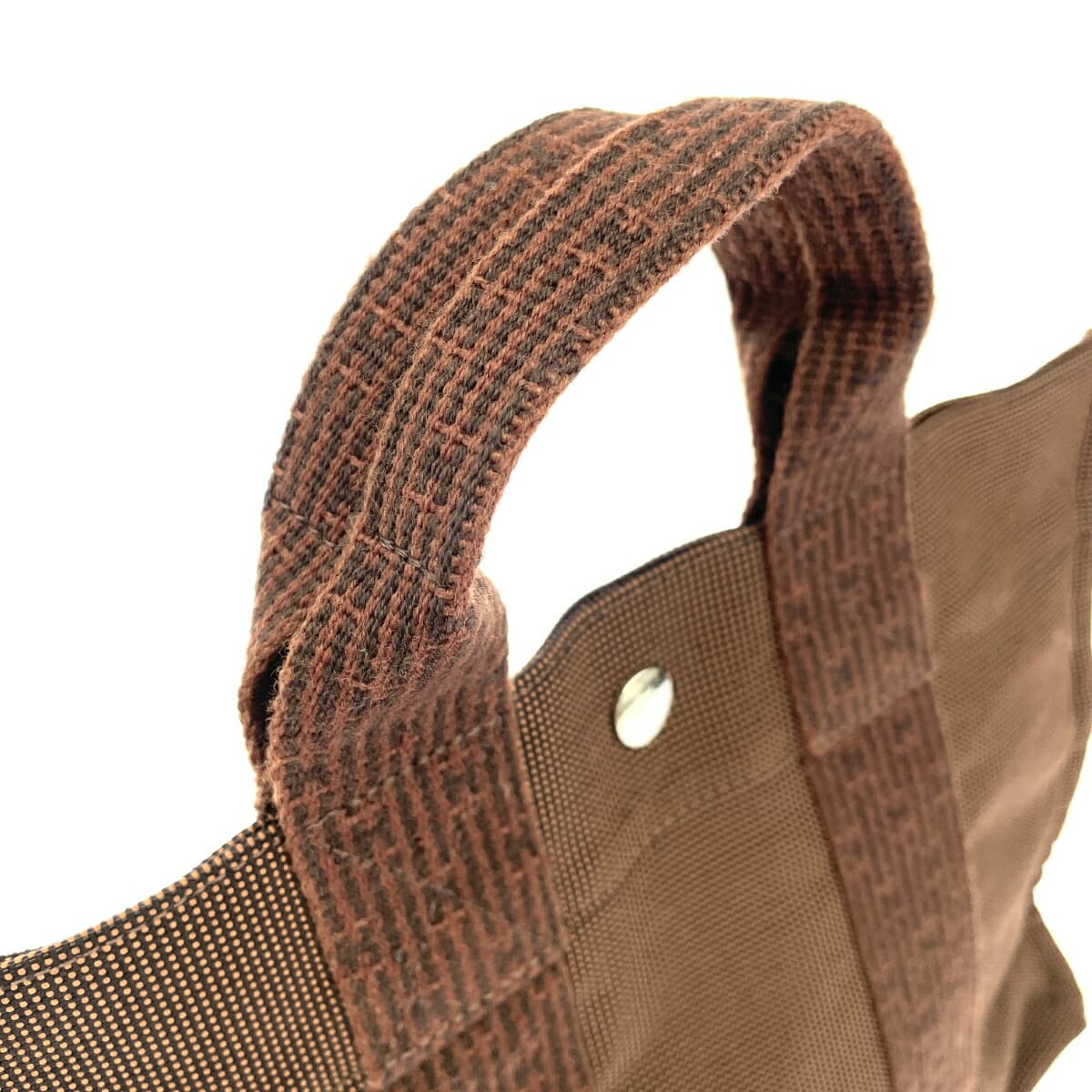 HERMES Hermès Tote Bag PM Aile Line Good Condition Canvas Brown Unisex 4