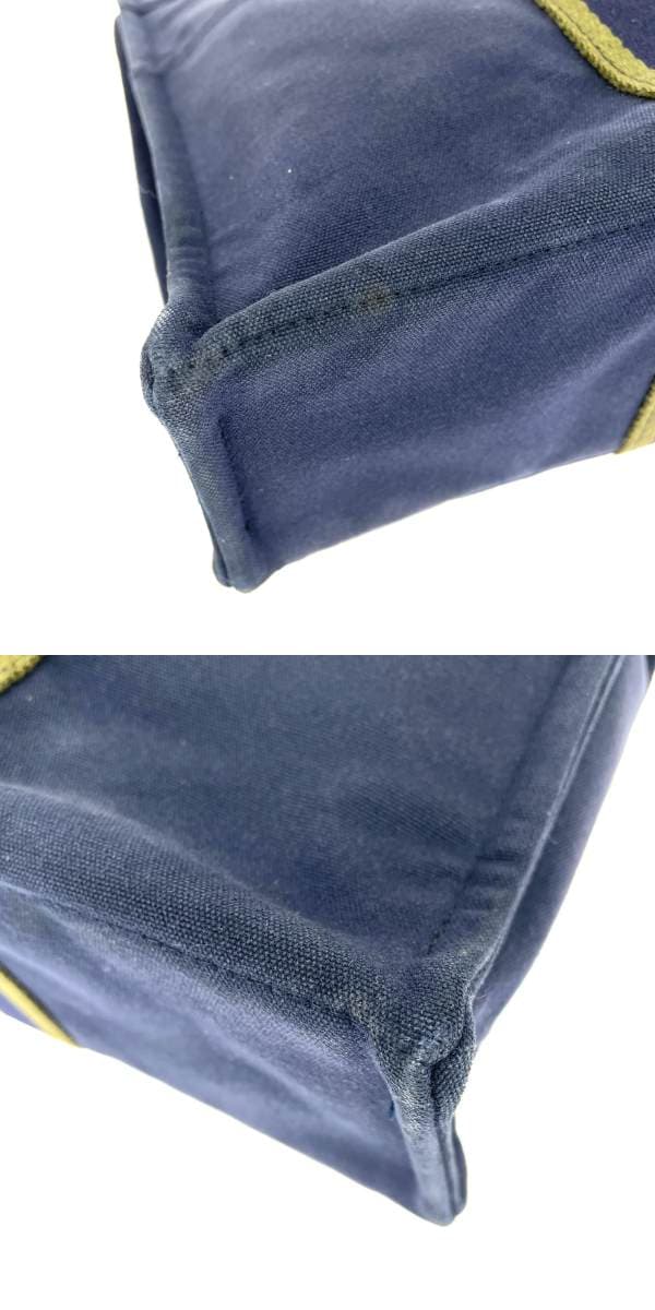 HERMES Hermès Tote Bag MM Foolto Canvas Navy Unisex 10