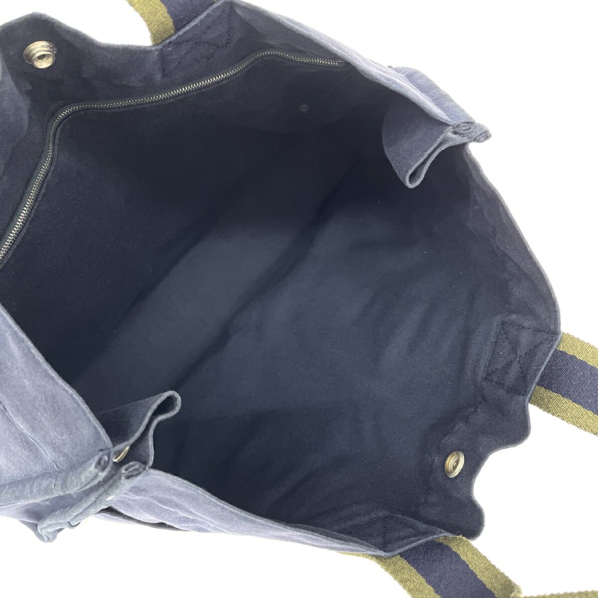 HERMES Hermès Tote Bag MM Foolto Canvas Navy Unisex 6