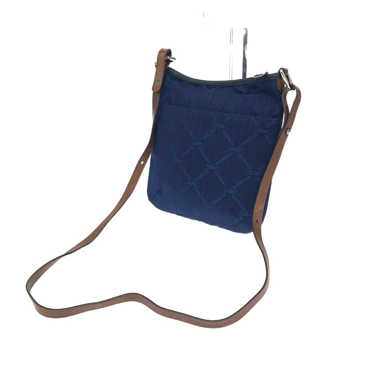 LONGCHAMP Longchamp Shoulder Bag Canvas x Leather / Allover Pattern Navy Ladies 3