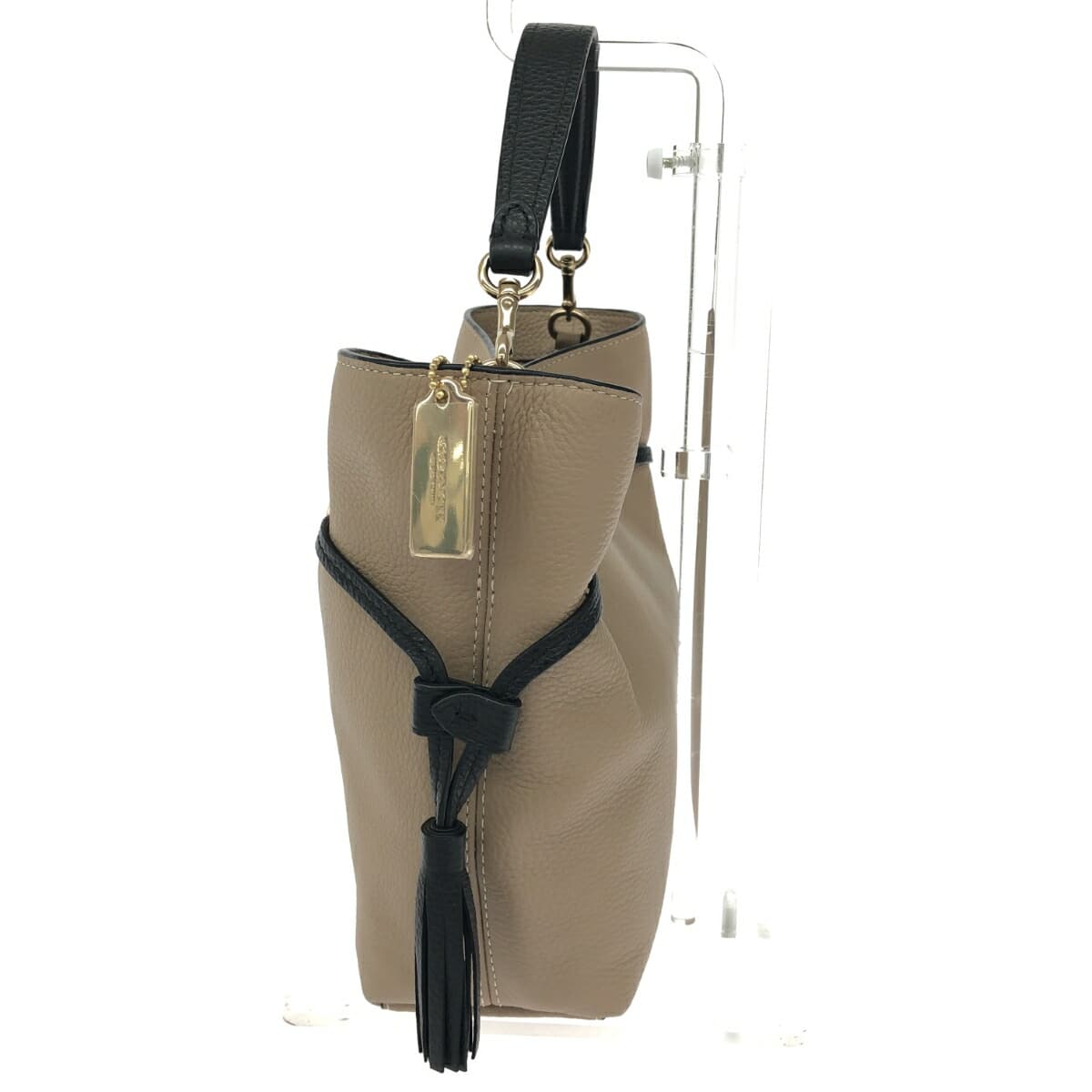 COACH 2WAY Bag / Andy Crossbody Excellent Condition Drawstring Leather CA164 Beige Ladies 3