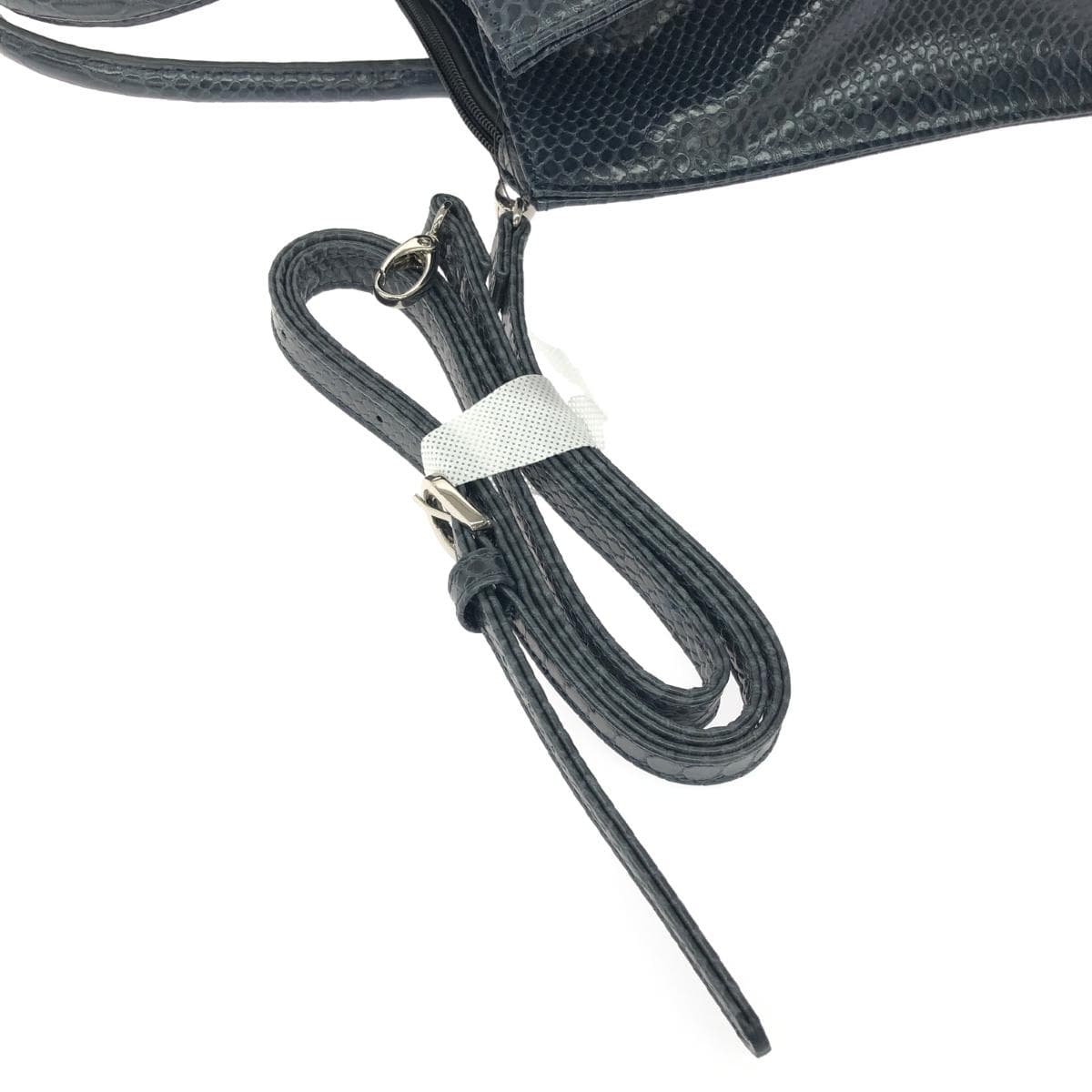 HANAE MORI 2WAY Handbag in excellent condition Heartful Papillon / Logo Plate / Python Embossed / Leather Gray Ladies 9