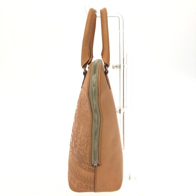 JEAN PAUL GAULTIER Handbag Angel/Embossed Leather Brown Women's 2