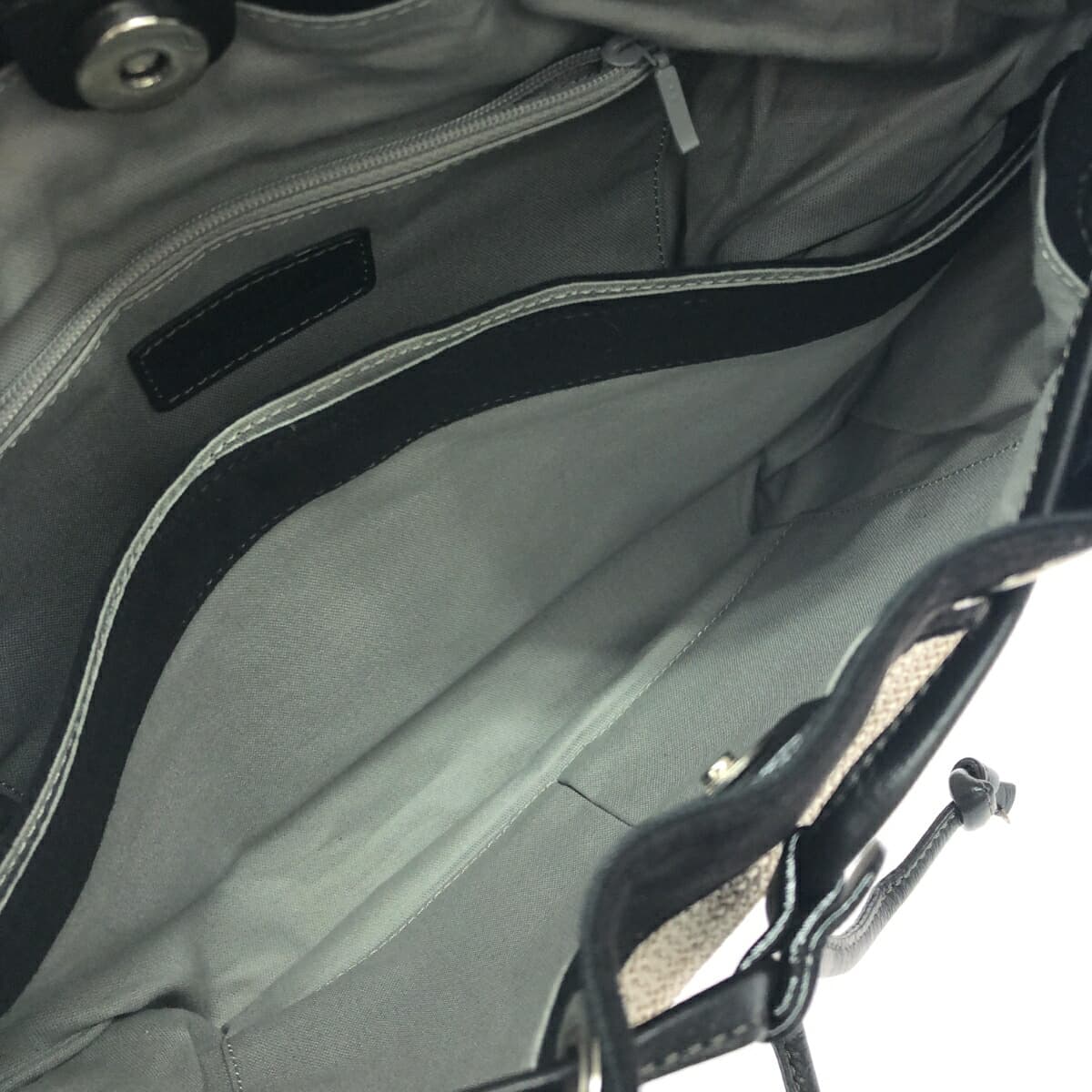 Pierre Cardin tote bag with leather parts in black/white/beige for women 5