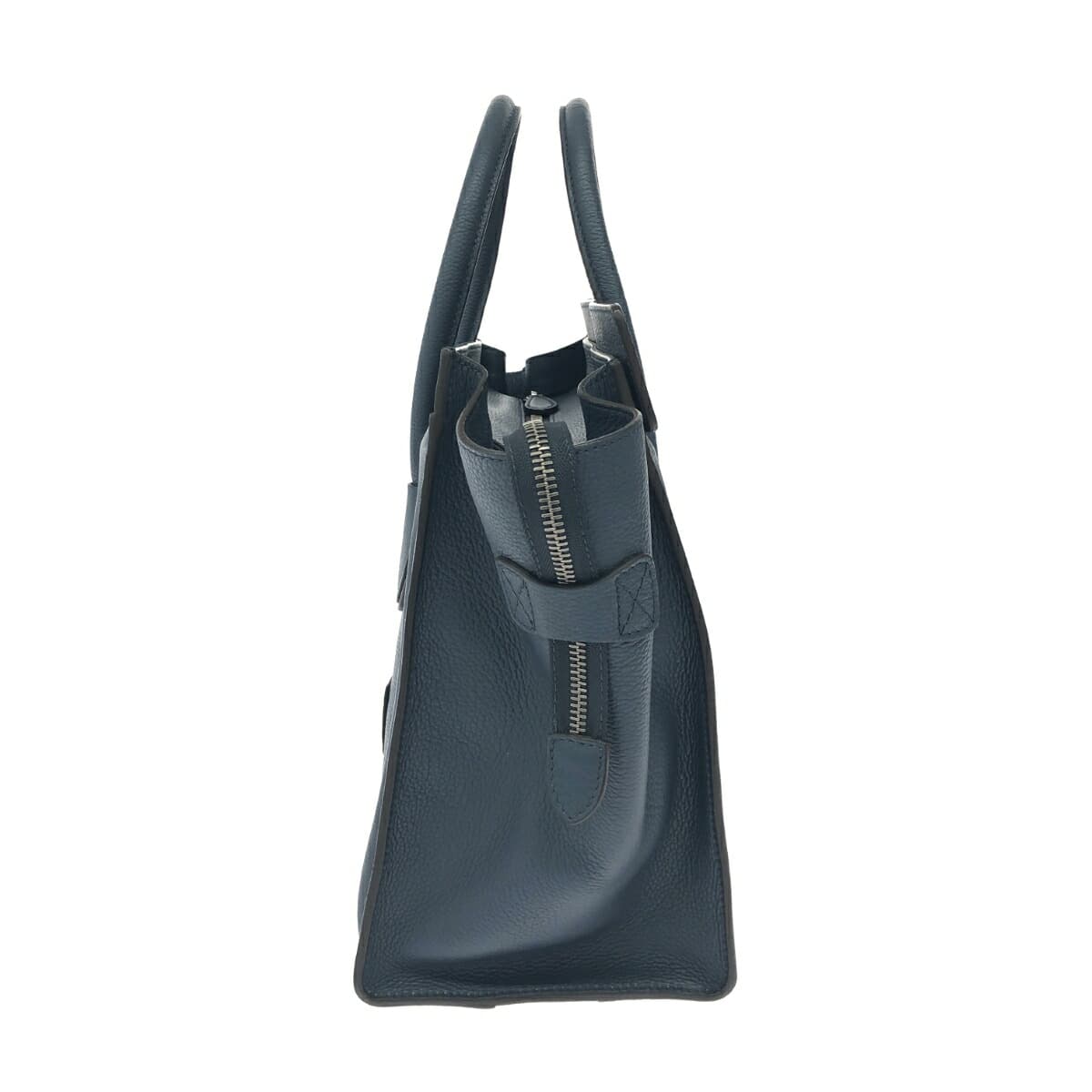 CELINE Luggage Mini Shopper/Handbag Leather Navy for Women 2