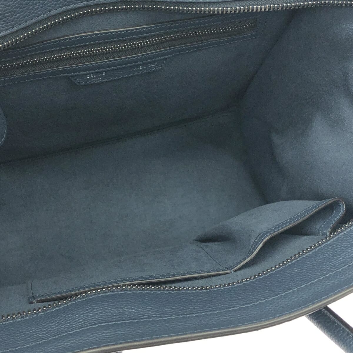 CELINE Luggage Mini Shopper/Handbag Leather Navy for Women 6